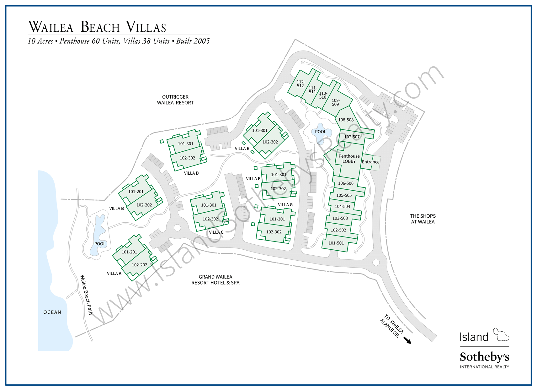 Map of Wailea Beach Villas Maui